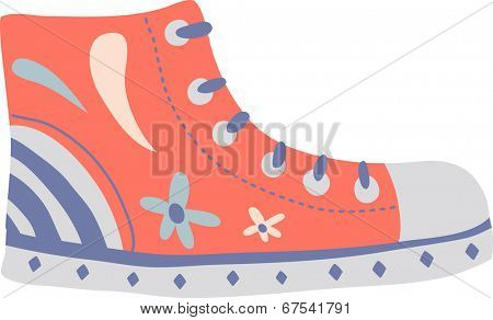 The view of shoe 