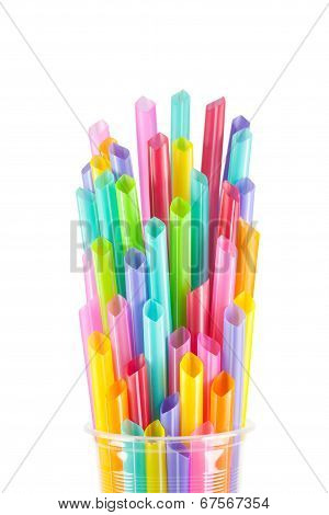 Colored Plastic Drinking Straws