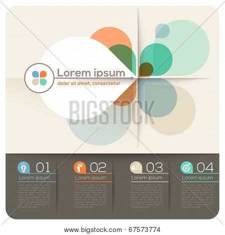 Petal Shape Abstract Design Layout