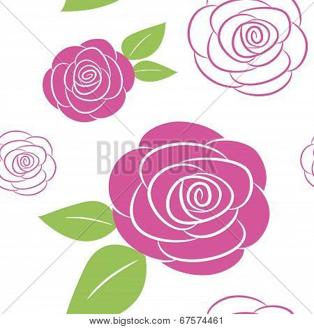Seamless pattern with floral background