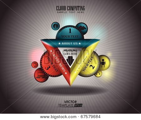 New Web design 3d / cloud computing / vector Illustration.
