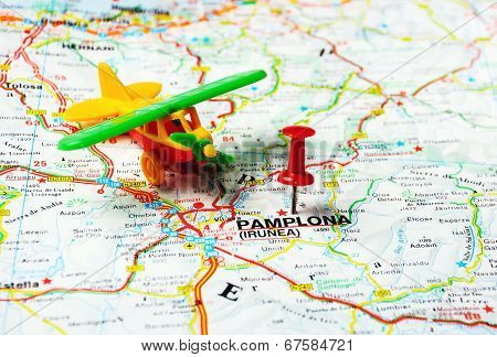 Pamplona Irunea,spain  Map Airport