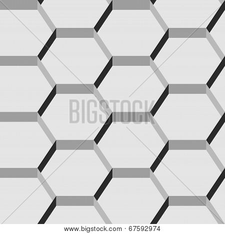 Seamless pattern of hexagons.