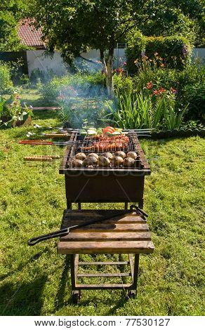 Grill In A Garden