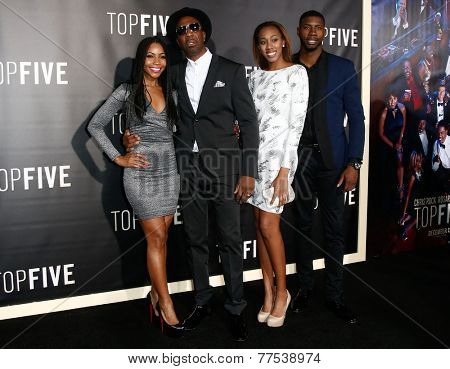 NEW YORK-DEC 3: (L-R) Shahidah Omar, Comedian/actor J.B. Smoove, daughter and boyfriend attend the 