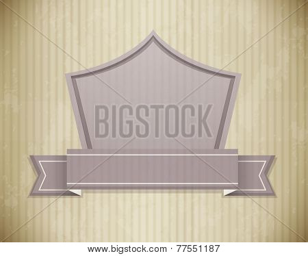 An empty cardboard template