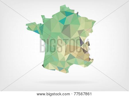 Low Poly Map of France