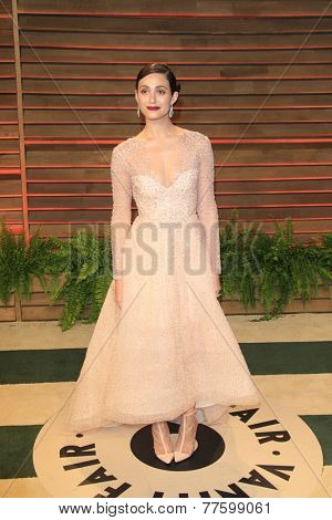 LOS ANGELES - MAR 2:  Emmy Rossum at the 2014 Vanity Fair Oscar Party at the Sunset Boulevard on March 2, 2014 in West Hollywood, CA