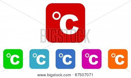 celsius vector icon set