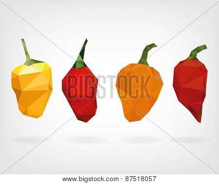 Low Poly Habanero Pepper