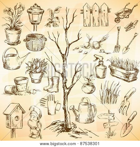 Garden icons set