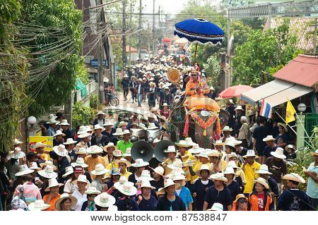 Si Satchanalai Elephant Back Ordination Procession.