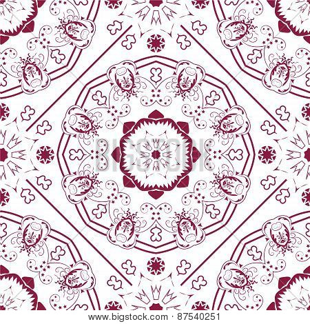 Ladies red ornared pattern.