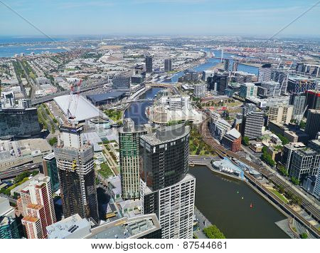 Commercial centre at the Yarra river