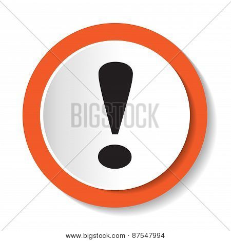 Vector icon with an exclamation point