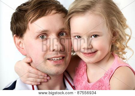 Portrait of happy daughter with dear father