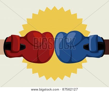 boxing label design vector illustration eps10 graphic