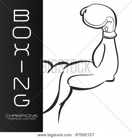 boxing label design vector illustration eps10 graphic