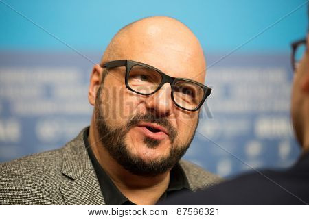 BERLIN, GERMANY - FEBRUARY 10: Piotr Gasowski attends the 'Under Electric Clouds' press conference during the 65th Berlinale International Film Festival at  Hyatt Hotel on February 10, 2015