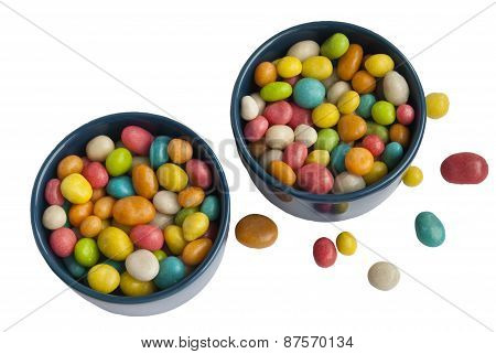 Two Cups With Colored Candy