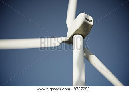 Windmill for electric power production, La Muela, Zaragoza Province, Aragon, Spain.