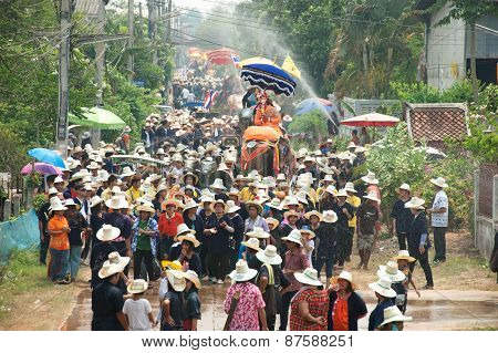 Si Satchanalai Elephant Back Ordination Procession.