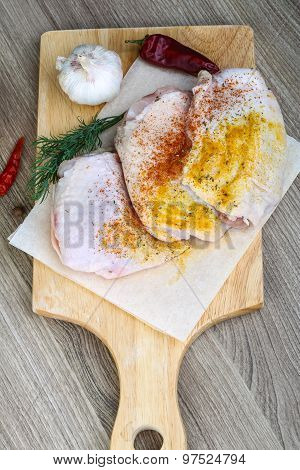 Raw Chicken Thights