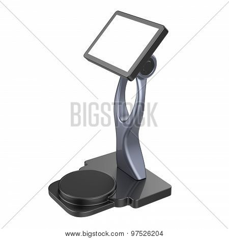 Abstract Information Kiosk Isolated On White Background.