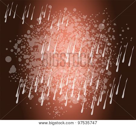 Rain and snow in brown background design template abstract