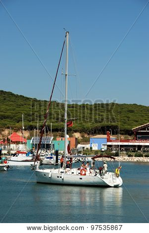 Yachts in Barbate marina, Spain.