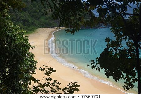 Crystalline sea beach in Fernando de Noronha,Brazil
