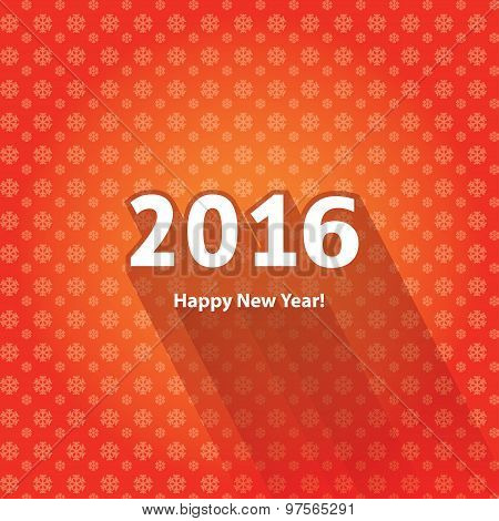 Red numbers flat shadow on red background seamless pattern with
