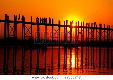 U Bein Bridge, Mandalay, Myanmar
