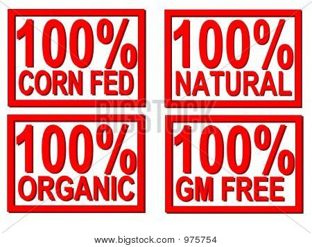 100% Orgânico, Natural, Gm carimbos