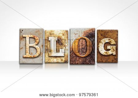 Blog Letterpress Theme Isolated On White