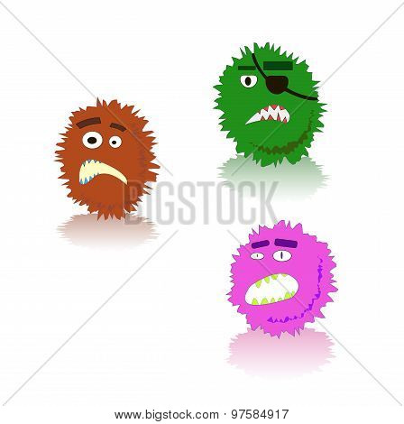 Bacteria And Germs Various Types And Forms