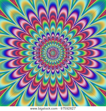 Psycho Floral Pattern Generated Texture