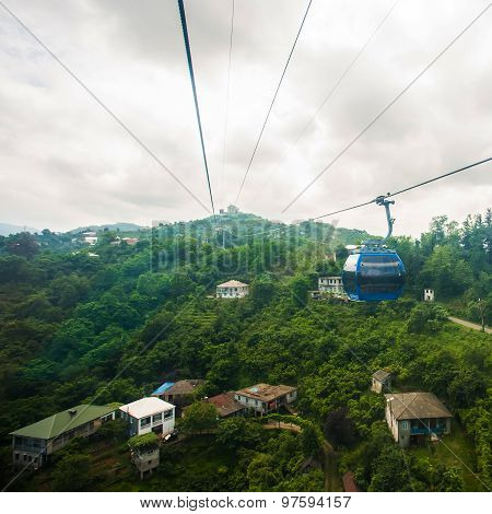 BATUMI, GEORGIA - JULY 20: view from the cabin cableway