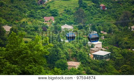 BATUMI, GEORGIA - JULY 20: view from the cabin cableway