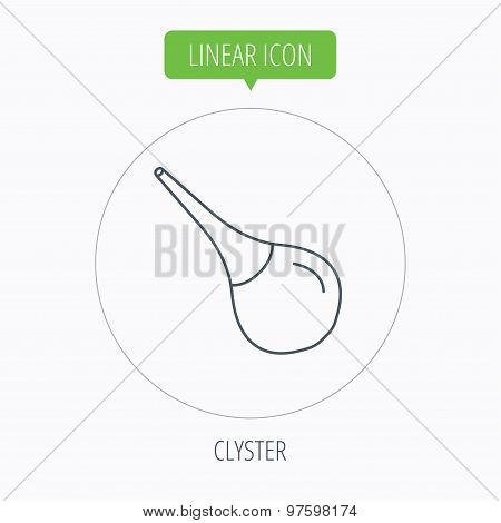 Medical clyster icon. Enema sign.
