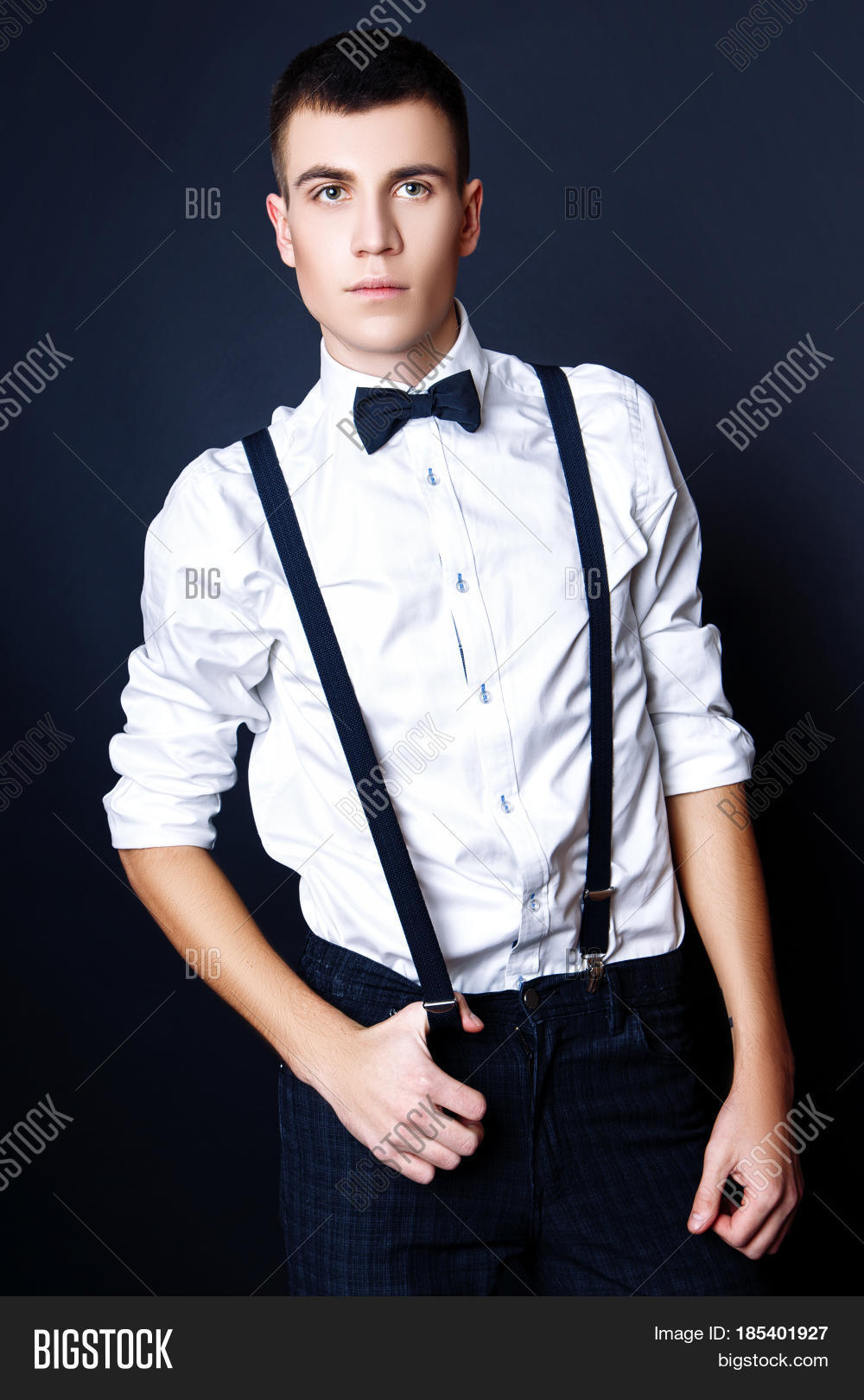 big boy suspenders and bow tie outfit