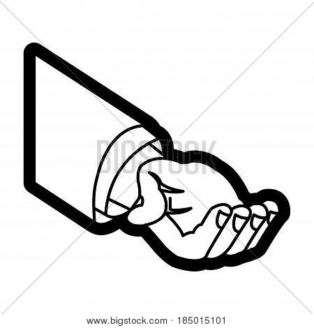 business arm support work image outline vector illustration