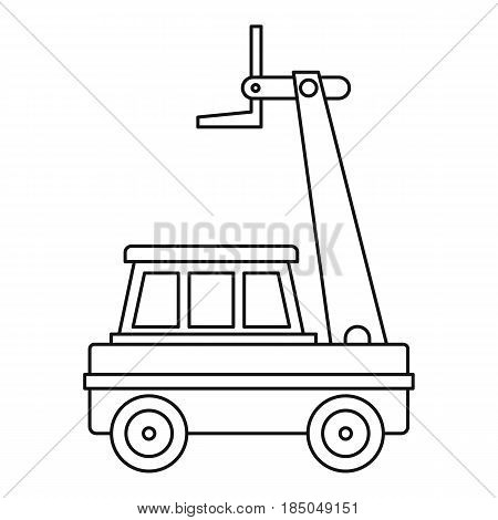 Cherry picker icon in outline style isolated vector illustration