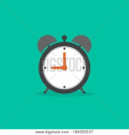 Alarm Clock With Shadow, And In Flat Style