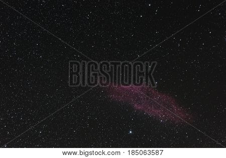 The California Nebula in the Preseus constellation is an emission nebula also known as NGC 1499.