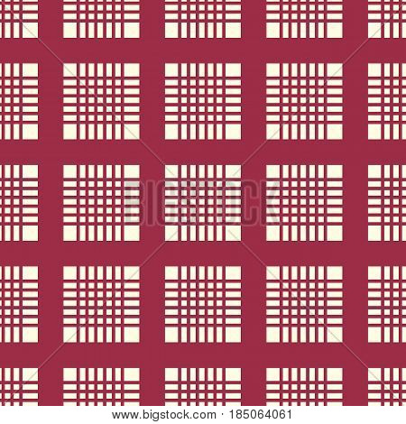 Vector abstract seamless composition best for use as wrapping paper symmetric ornate background created with simple geometric shapes squares.