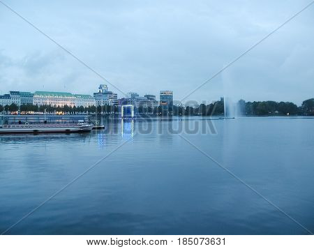 Aussenalster (outer Alster Lake) In Hamburg