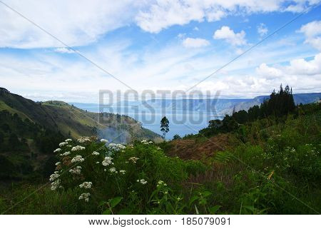 Toba Lake (danau toba) in North Sumatra, Indonesia