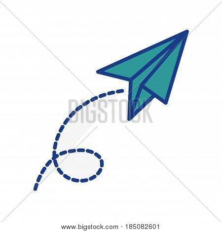 paperplane icon over white background. vector illustration
