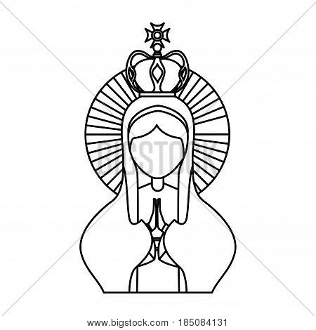 Holy virgin mary icon vector illustration design